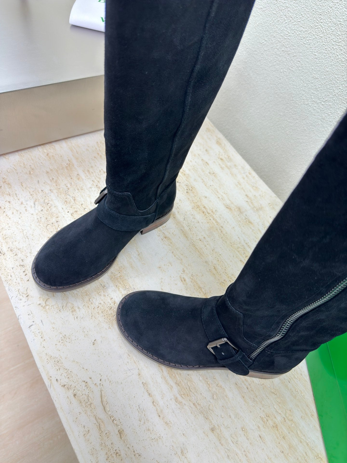 KNEE HIGH BOOT IN BLACK SUEDE - 35