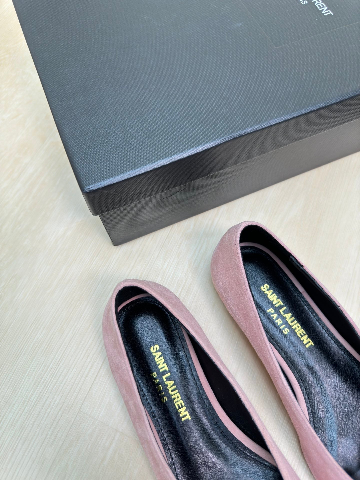 BABYLONE BALLET FLAT IN LIGHT PINK SUEDE - 35
