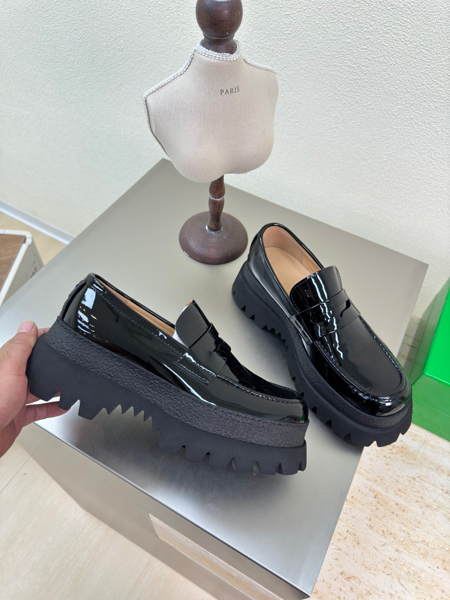 HADDOCK MOCCASIN IN BLACK PATENT CALFSKIN - 35