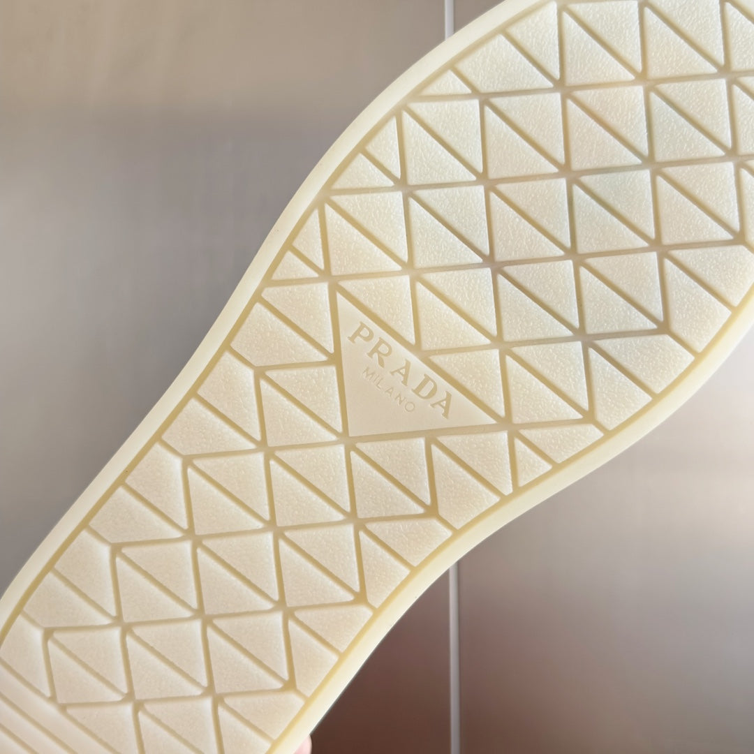 Pra Beige Suede Leather Mule 25mm Rubber Sole - 35