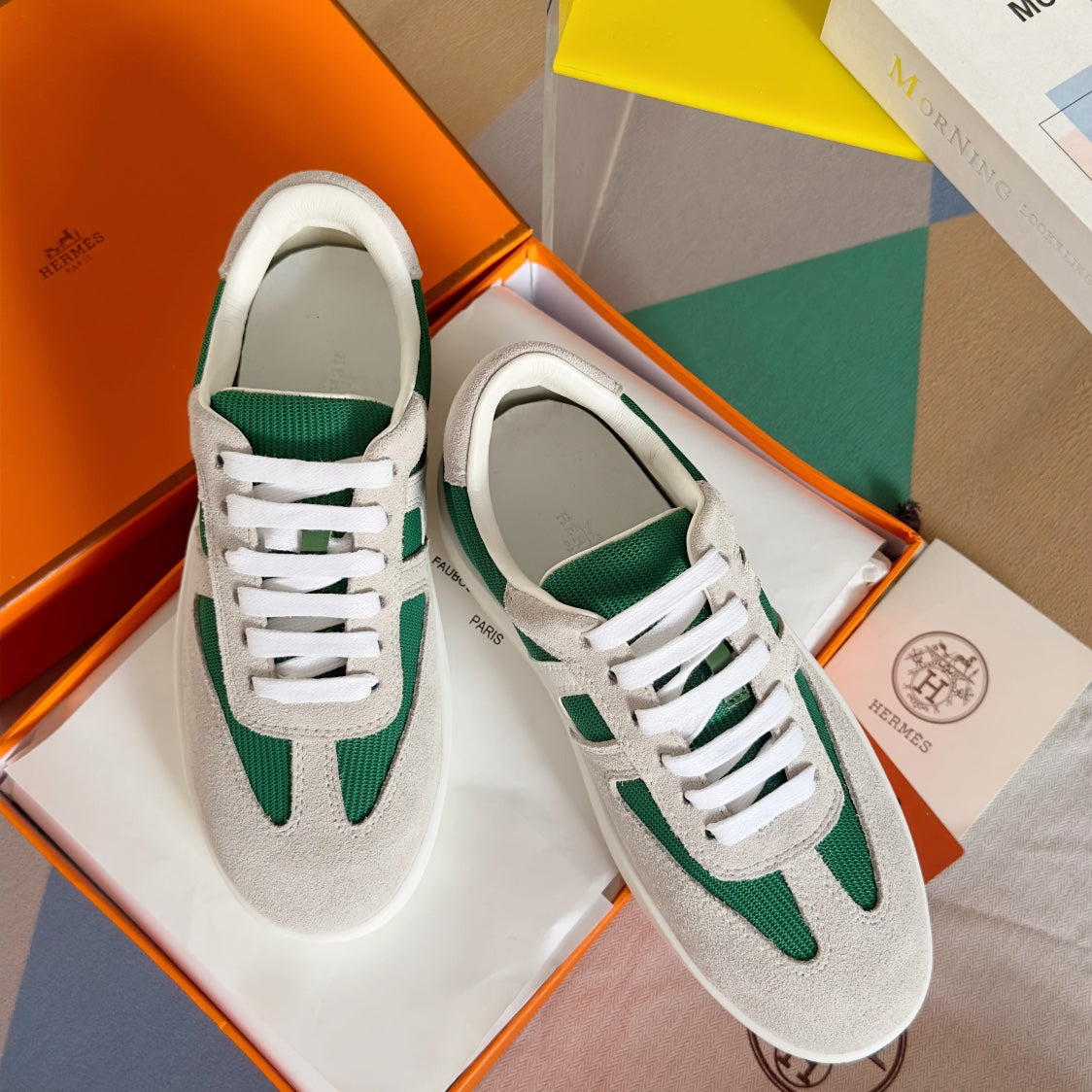BOOMERANG SNEAKERS LIGHT GRAY MIX FOREST SUEDE - 35