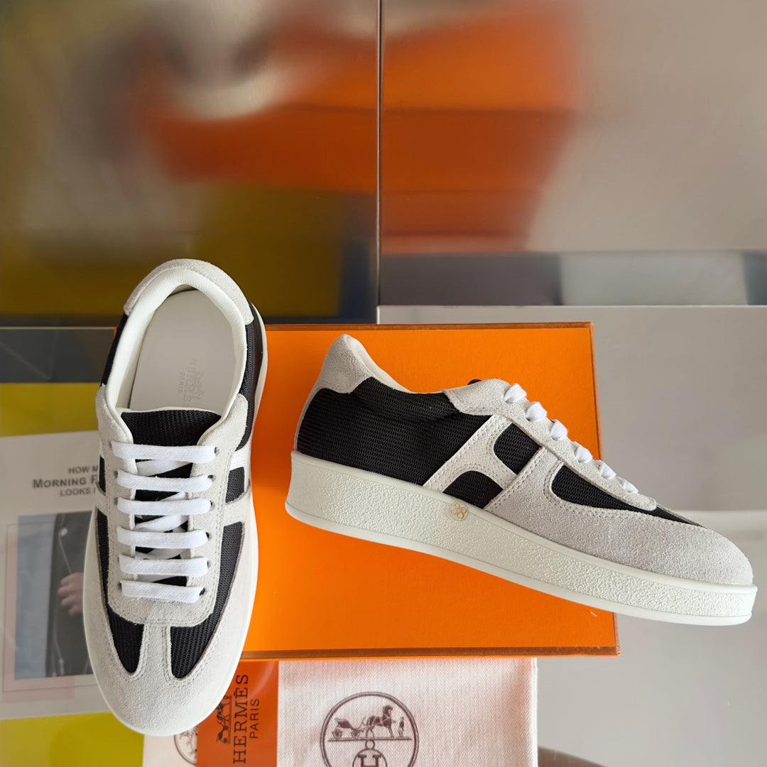 BOOMERANG SNEAKERS LIGHT GRAY MIX BLACK SUEDE - 35