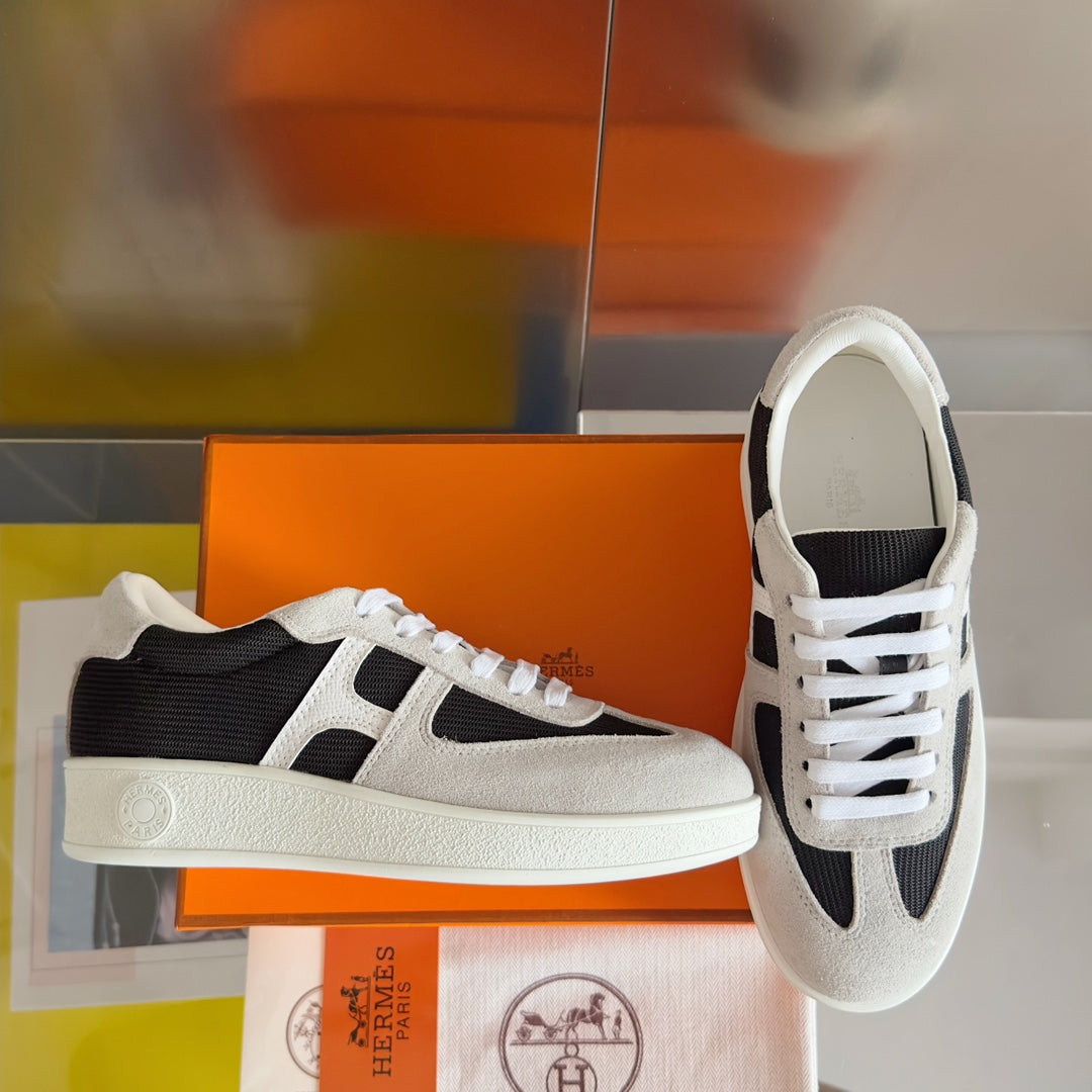 BOOMERANG SNEAKERS LIGHT GRAY MIX BLACK SUEDE - 35