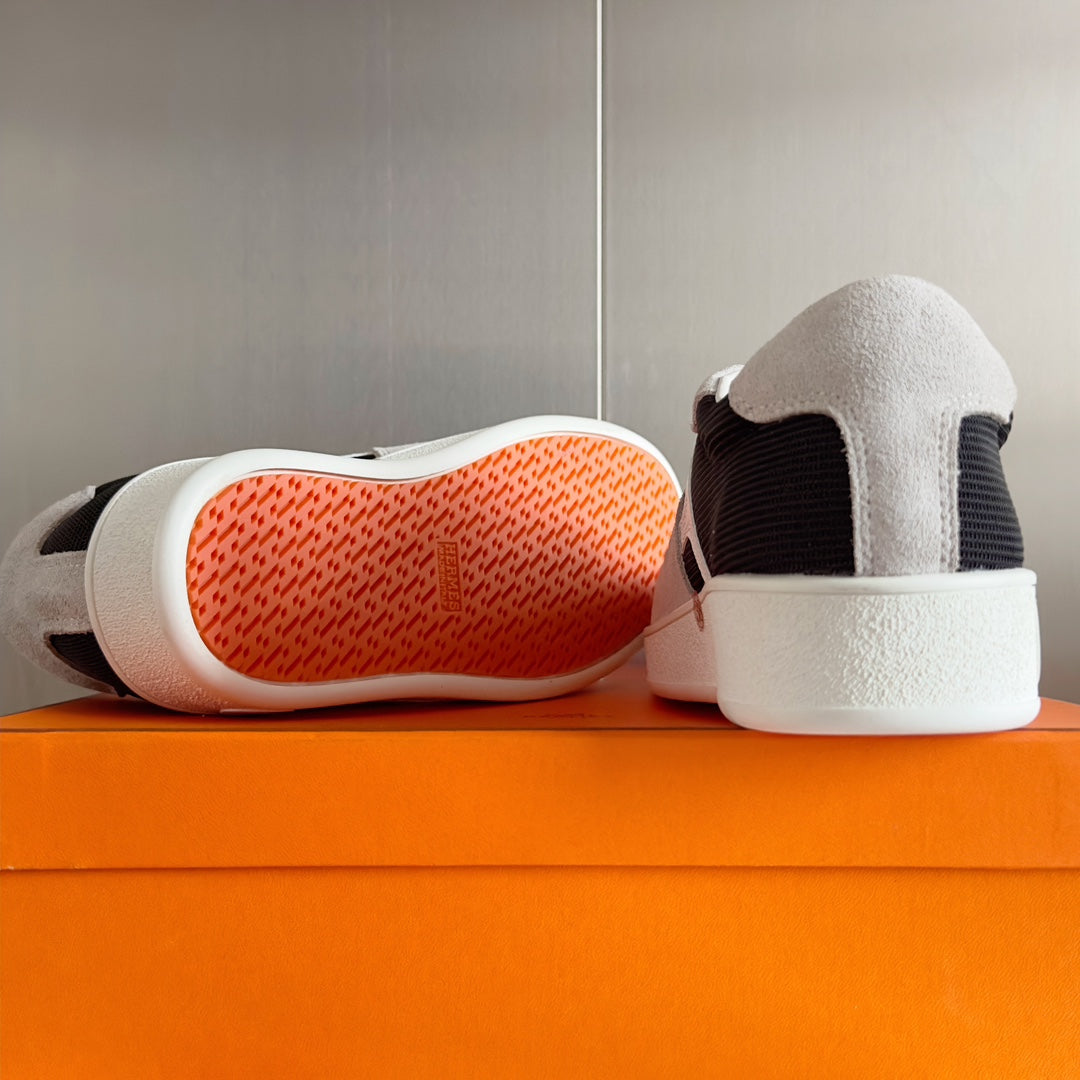 BOOMERANG SNEAKERS LIGHT GRAY MIX BLACK SUEDE - 35