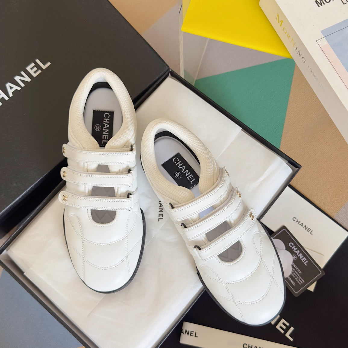 CC MARY JANE SNEAKER IN WHITE LAMBSKIN - 35