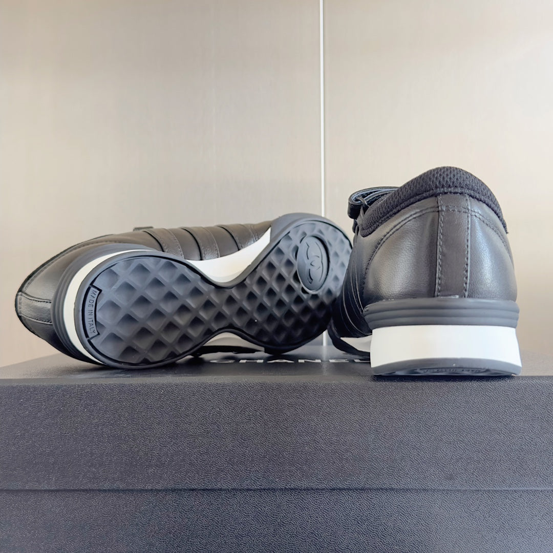 CC MARY JANE SNEAKER IN BLACK LAMBSKIN - 35