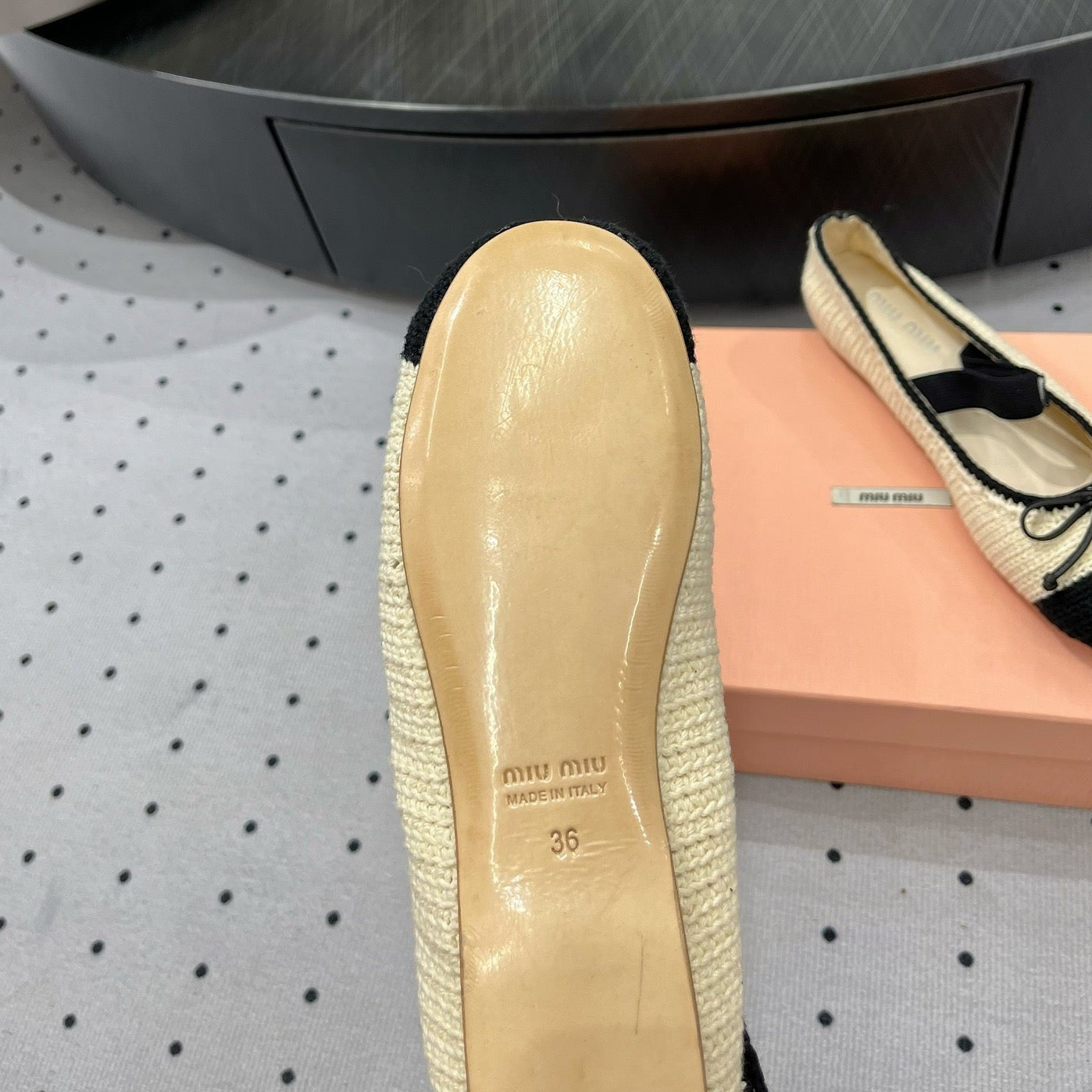 Ballet Flats Ivory Fabric - 35