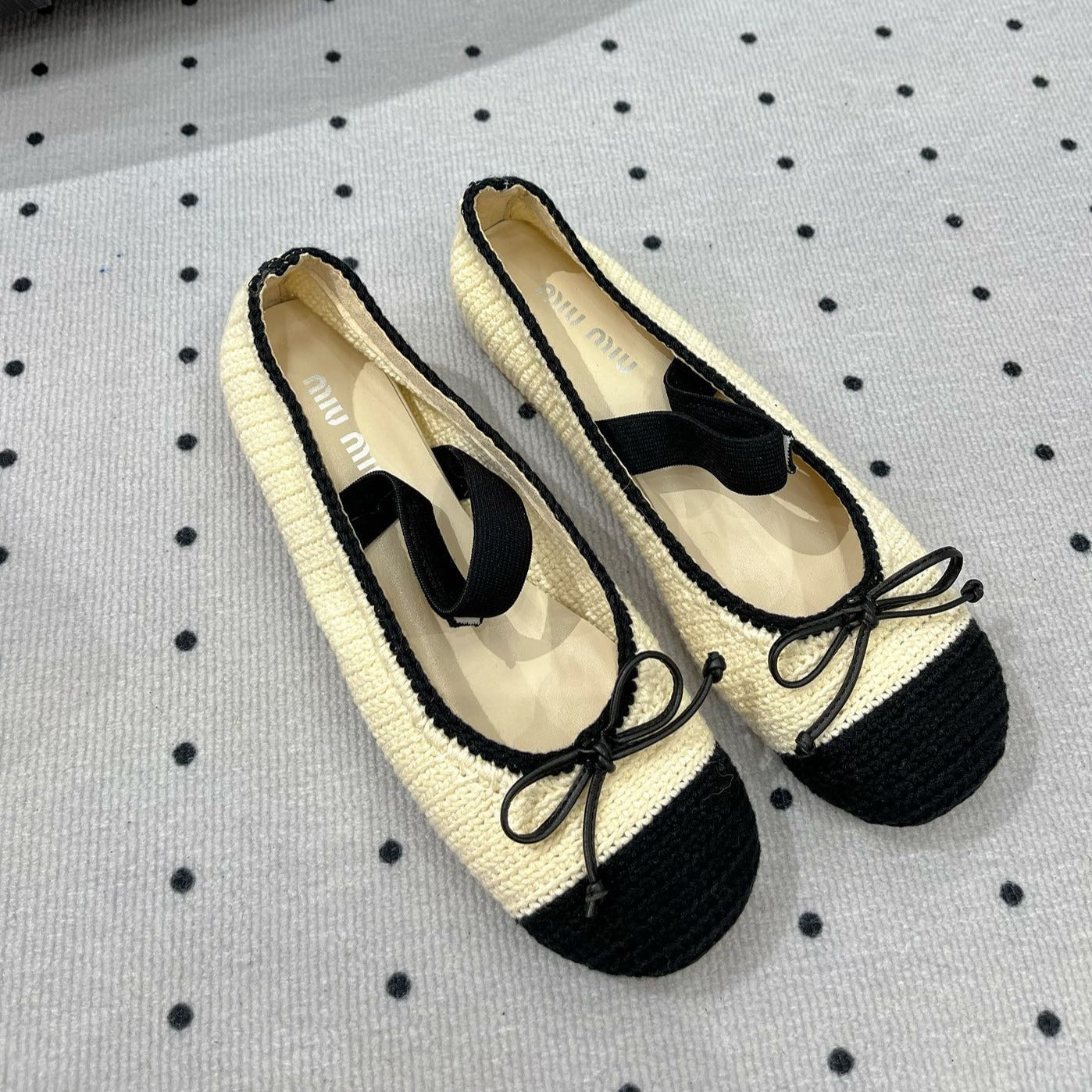 Ballet Flats Ivory Fabric - 35
