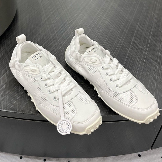 TRAIL SNEAKER IN WHITE CALFSKIN - 35
