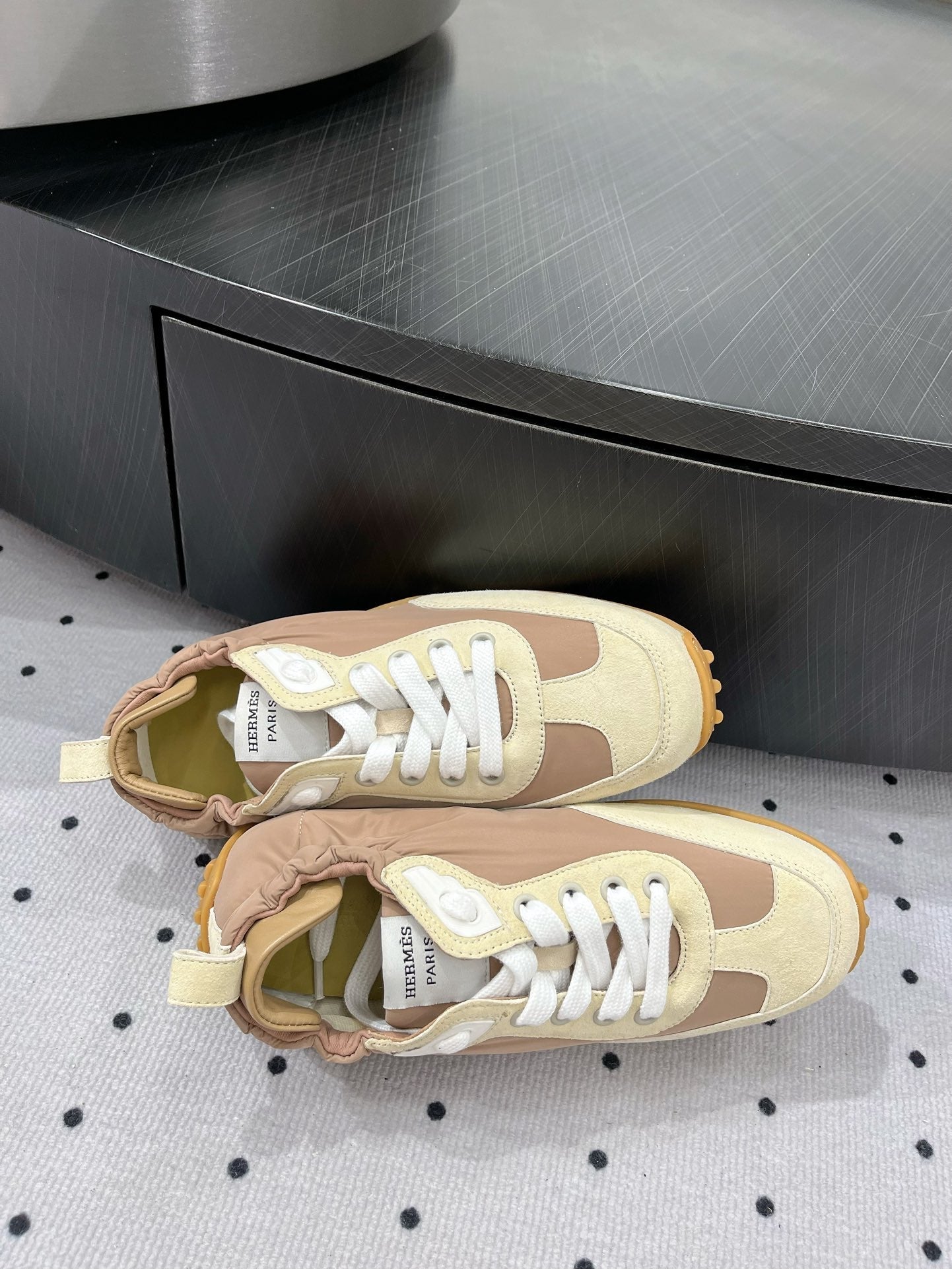 TRAIL SNEAKER IN BISQUE MIX FRENCH BEIGE SUEDE - 35