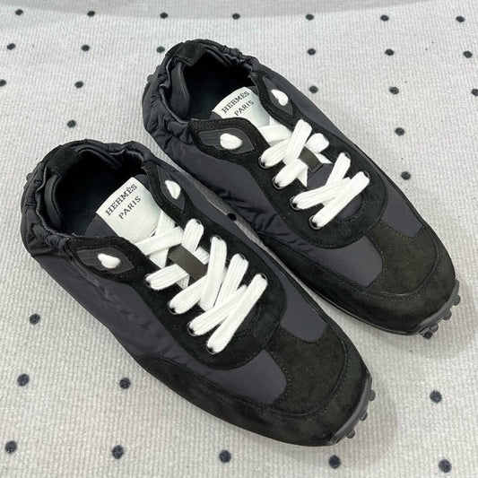 TRAIL SNEAKER IN BLACK SUEDE - 35
