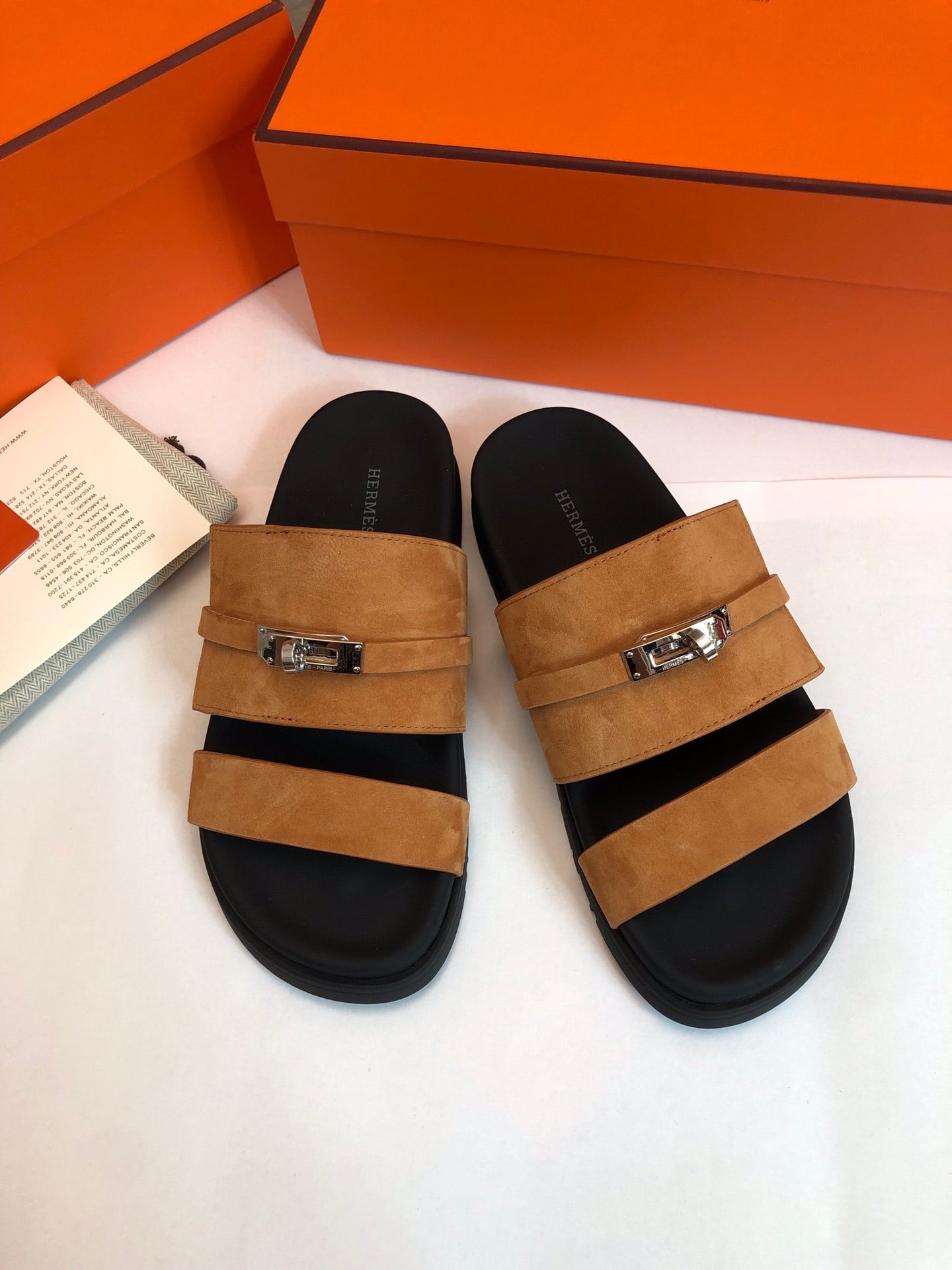 GABRIEL SANDAL MULE IN BRONZE BROWN SUEDE - 34