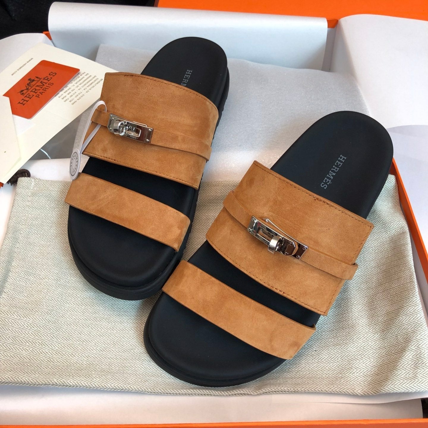 GABRIEL SANDAL MULE IN BRONZE BROWN SUEDE - 34