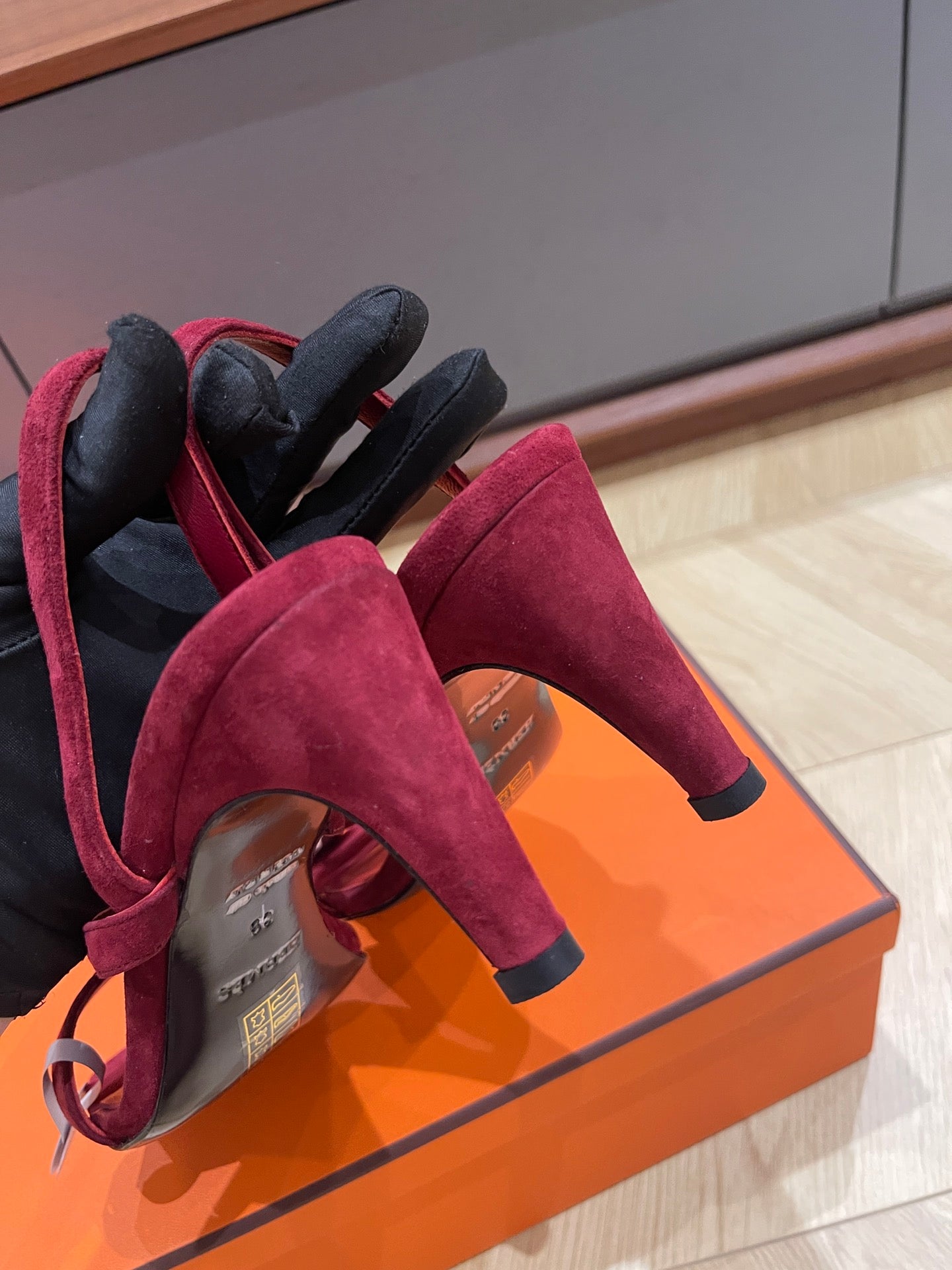 GLAMOUR 75 SANDAL MULBERRY SUEDE - 35