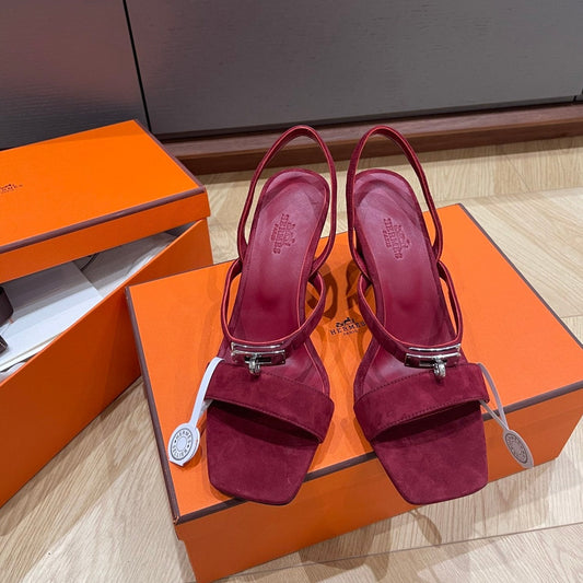GLAMOUR 75 SANDAL MULBERRY SUEDE - 35