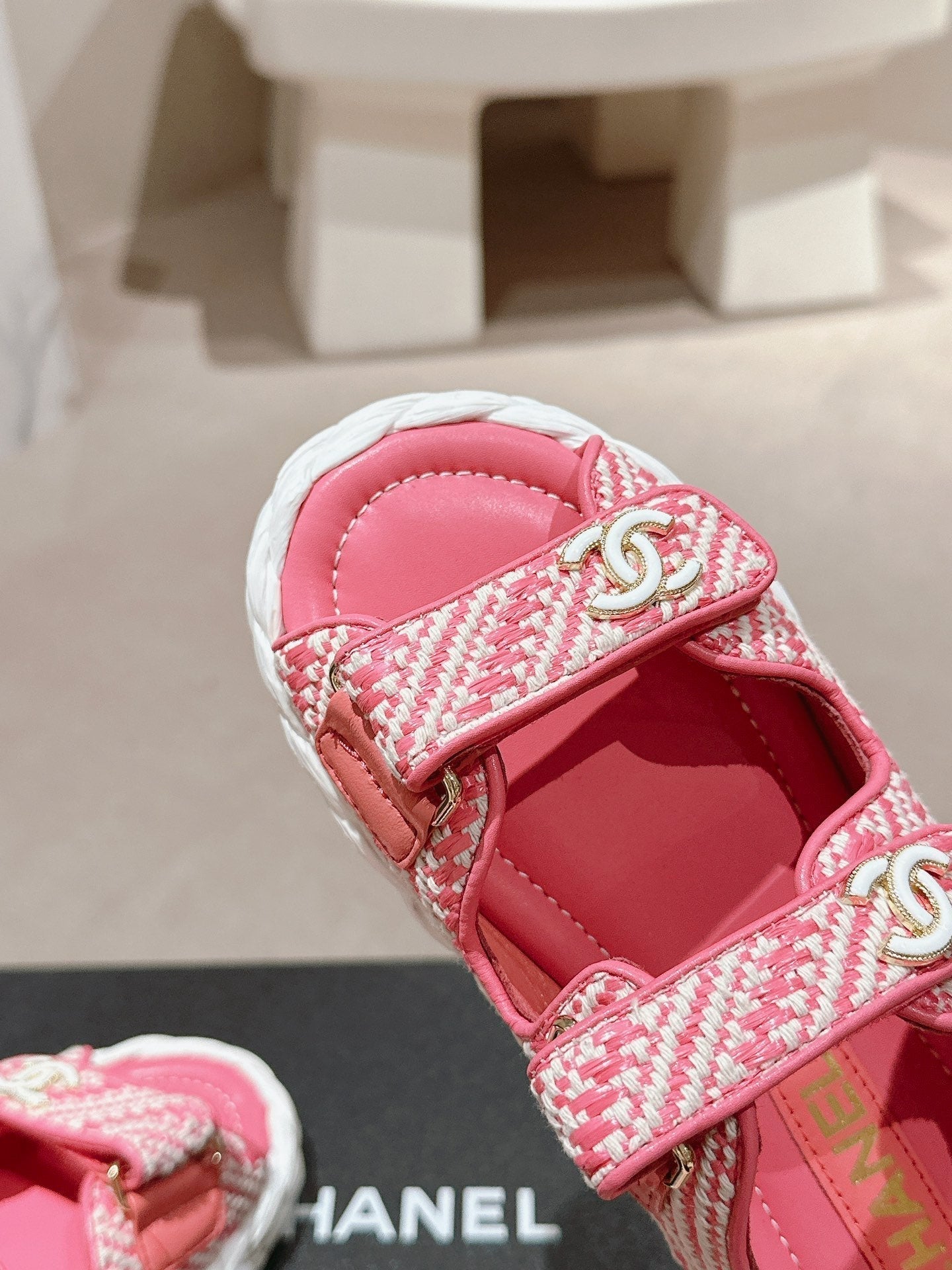 CC DAD SANDALS IN BLUSH PINK CALFSKIN - 34