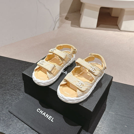 CC DAD SANDALS IN LIGHT YELLOW CALFSKIN - 34