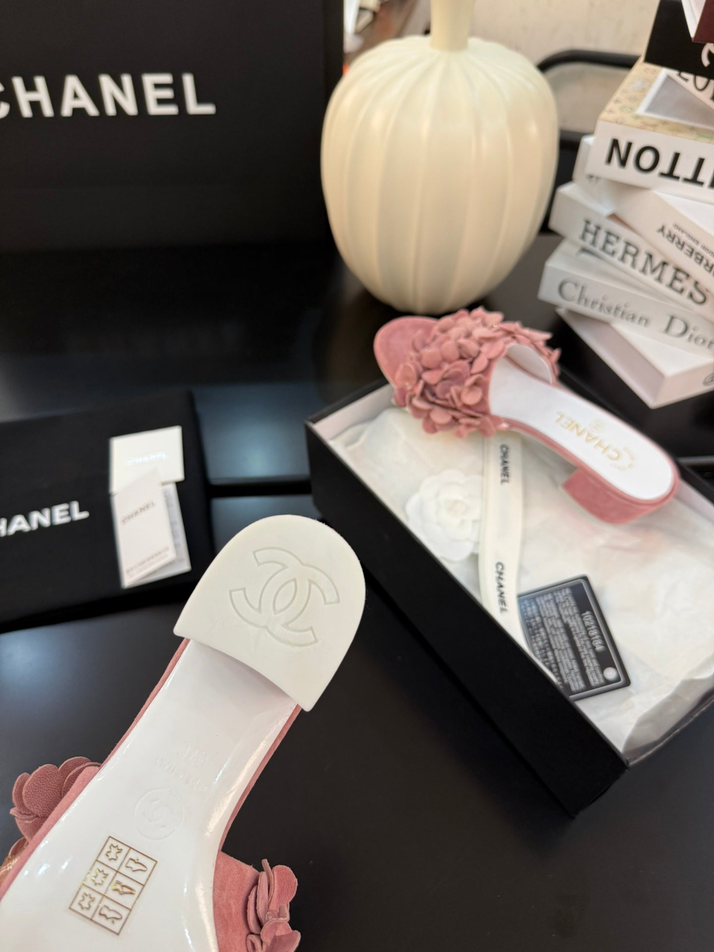 MID HEEL 45 MM MULE IN PEACH PINK SUEDE - 34