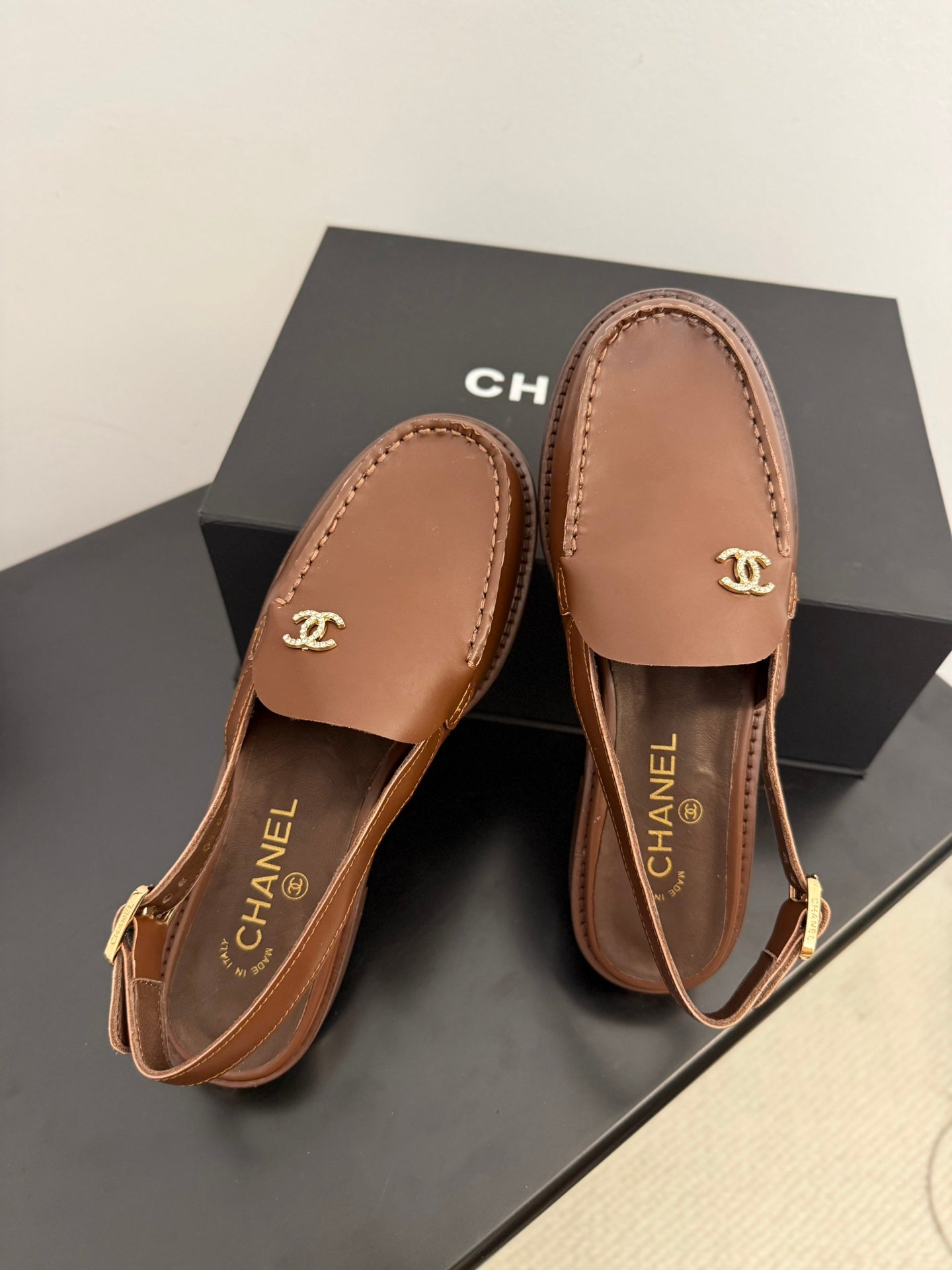 CC 25C Slingback Loafer Brown Patent Leather - 35