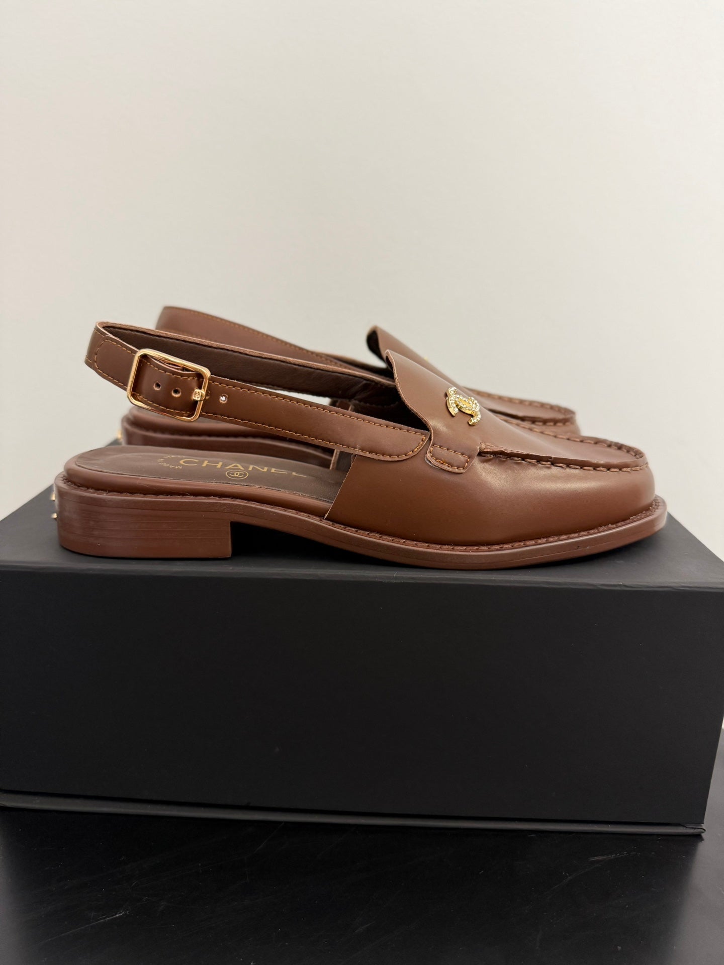 CC 25C Slingback Loafer Brown Patent Leather - 35