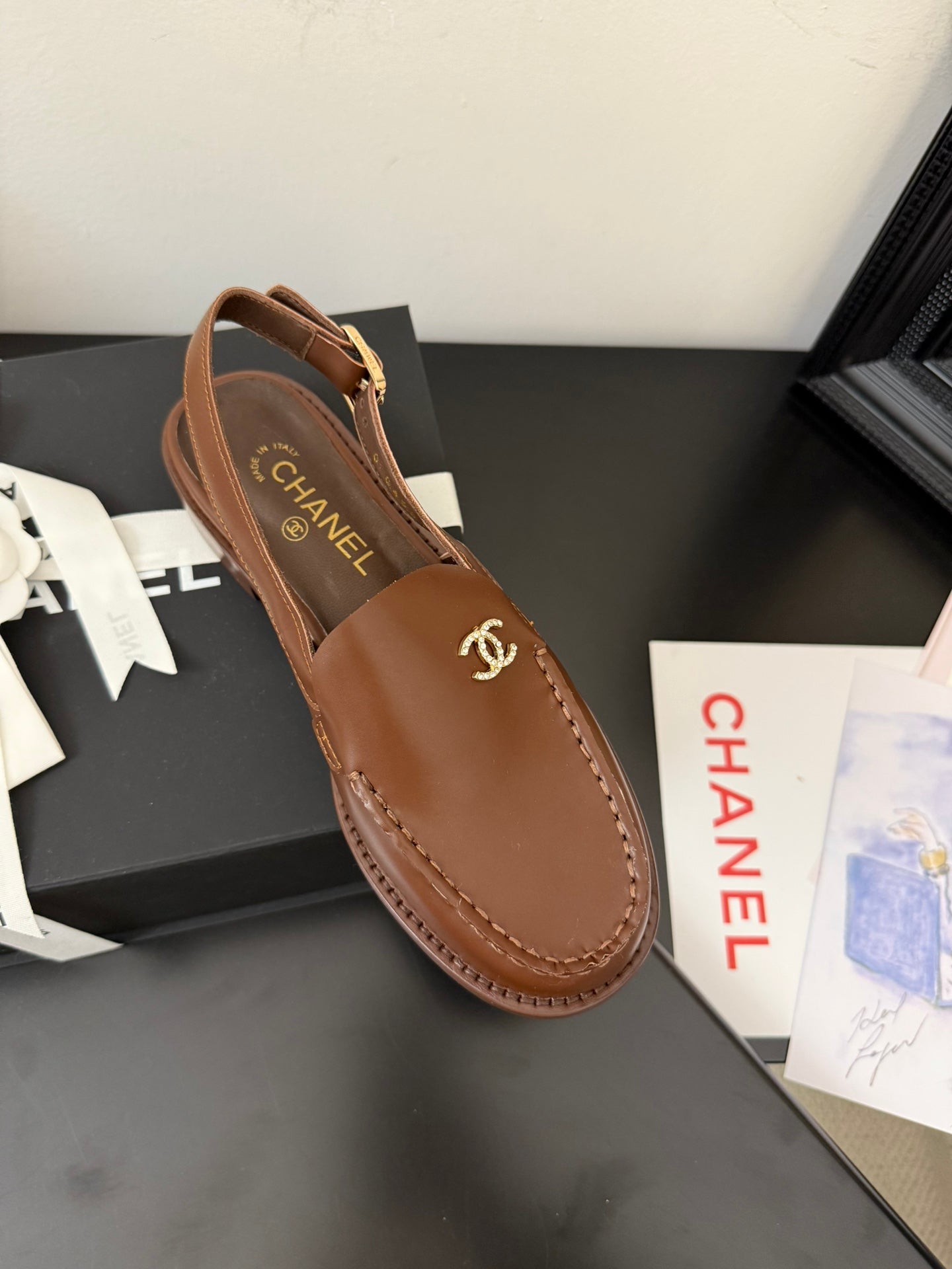 CC 25C Slingback Loafer Brown Patent Leather - 35