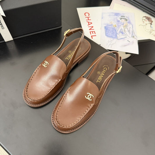 CC 25C Slingback Loafer Brown Patent Leather - 35