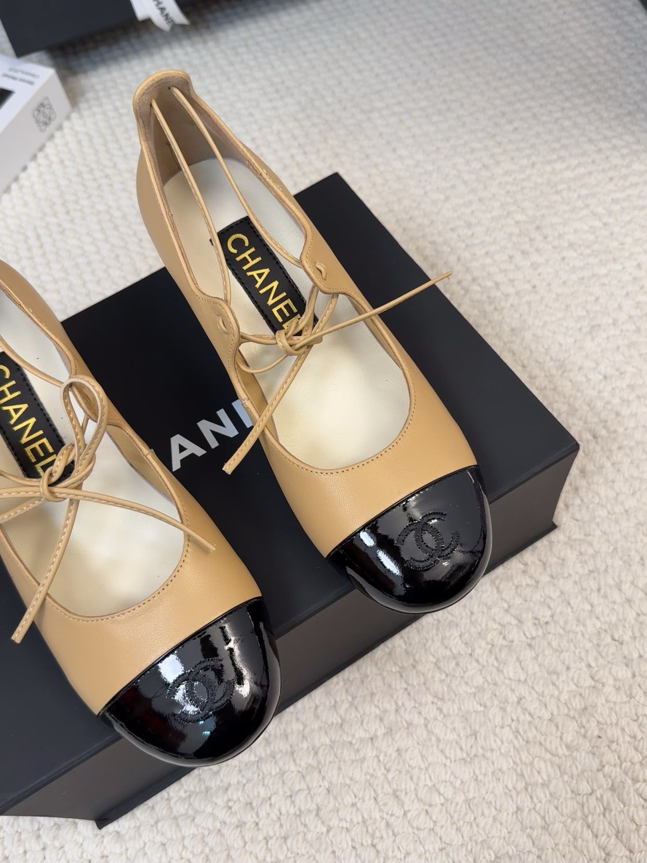 MARY JANE PUMPS 55 MM IN SAND YELLOW MIX BLACK LAMBSKIN - 34