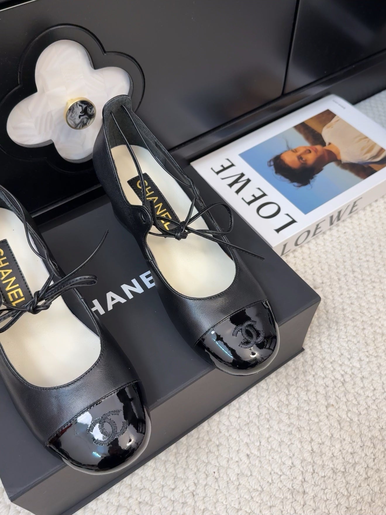 MARY JANE PUMPS 55 MM IN BLACK LAMBSKIN - 34