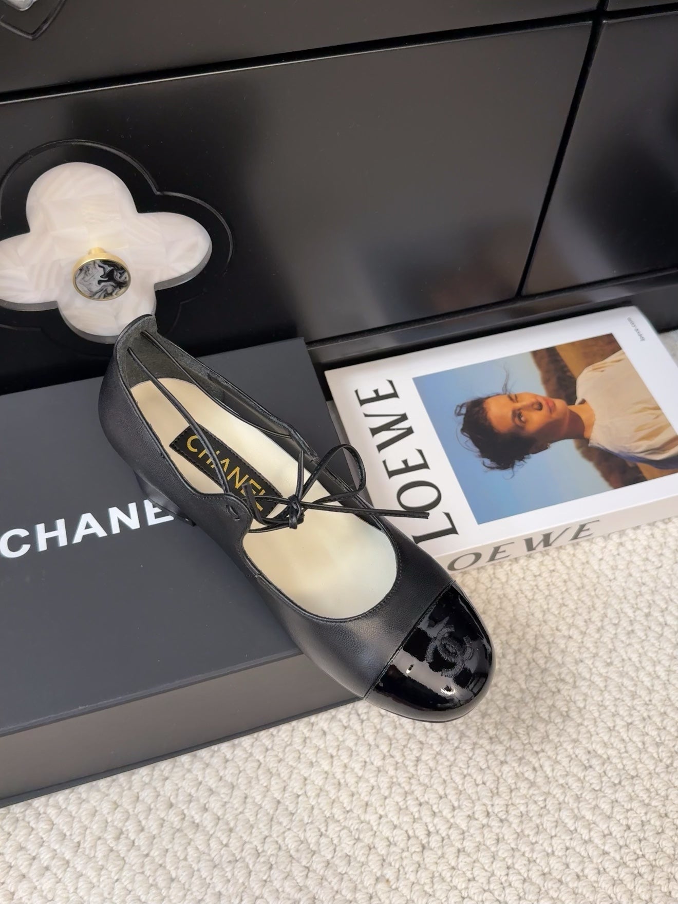 MARY JANE PUMPS 55 MM IN BLACK LAMBSKIN - 34