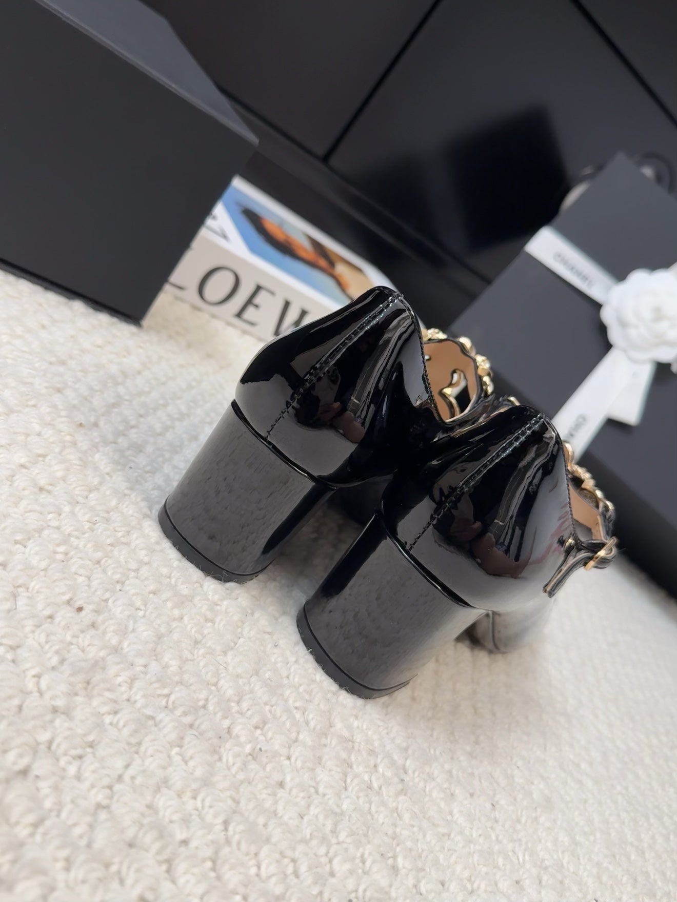 MARY JANE SHOES IN BLACK PATENT CALFSKIN 55 MM - 35