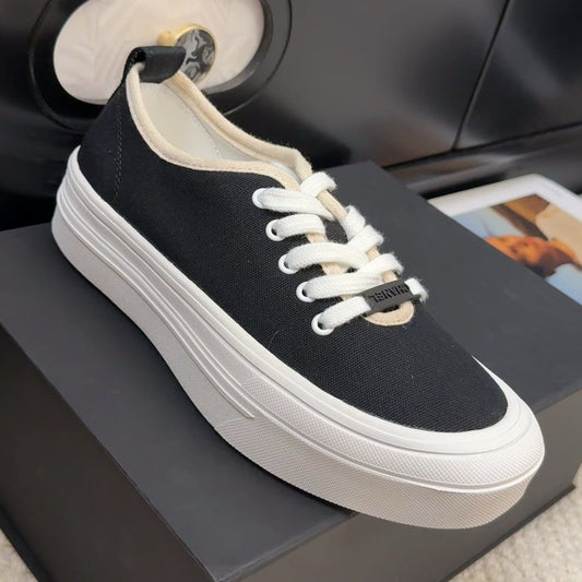TRAINERS SHOES IN BLACK FABRIC - 35