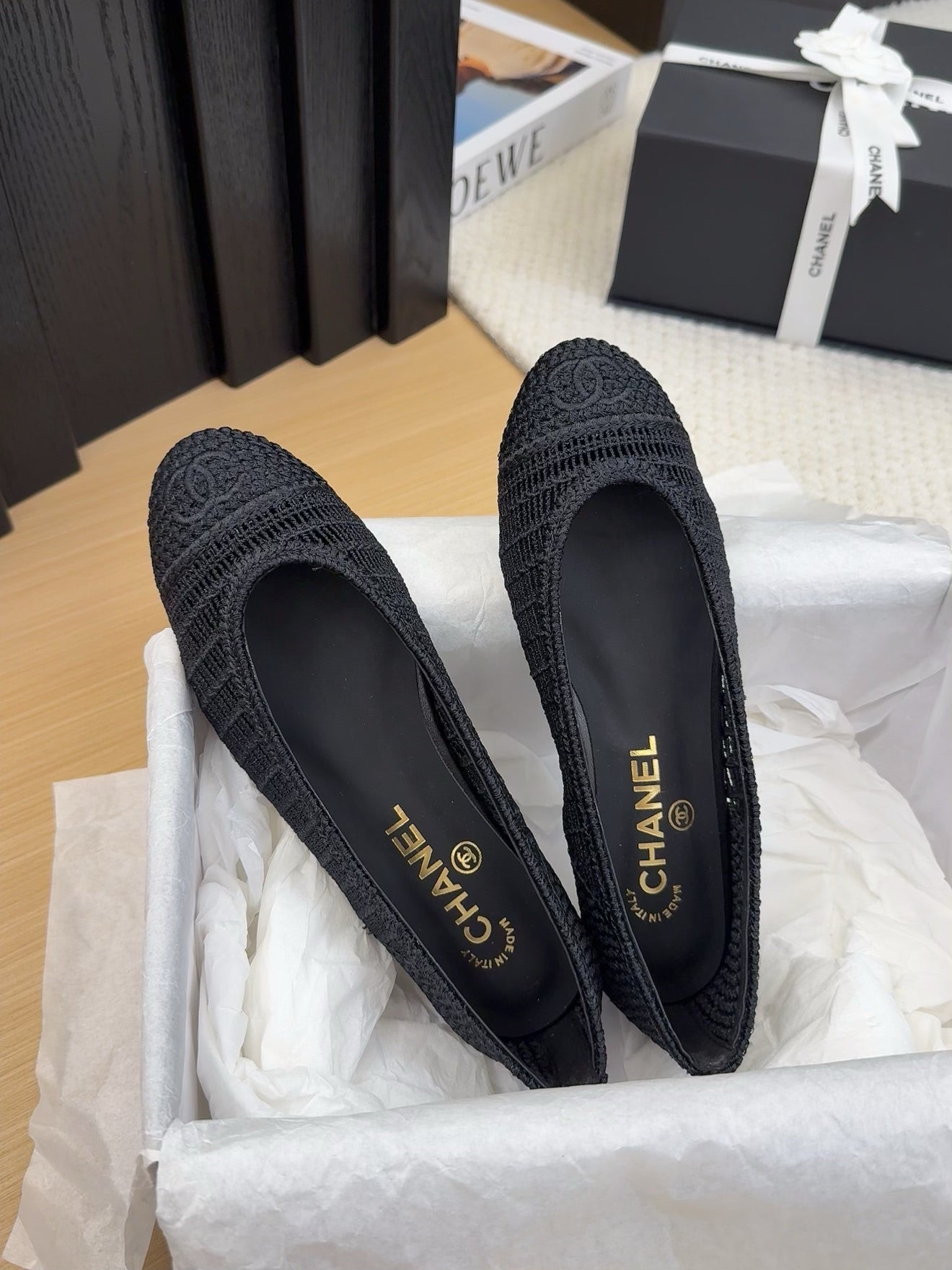 BALLERINAS IN BLACK RAFFIA - 34