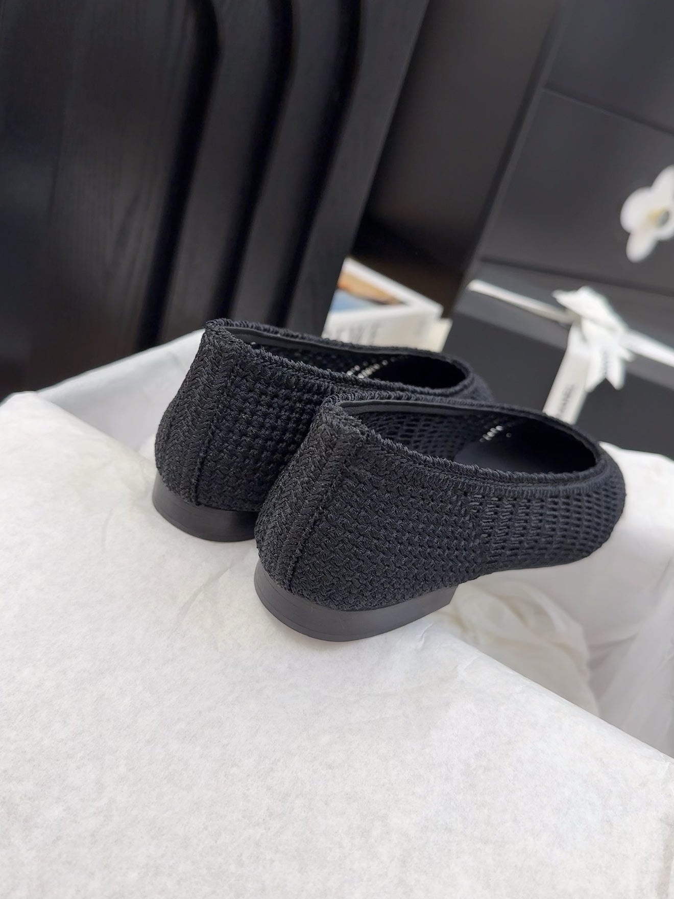 CC 25 Ballet Flat Black Raffia - 34