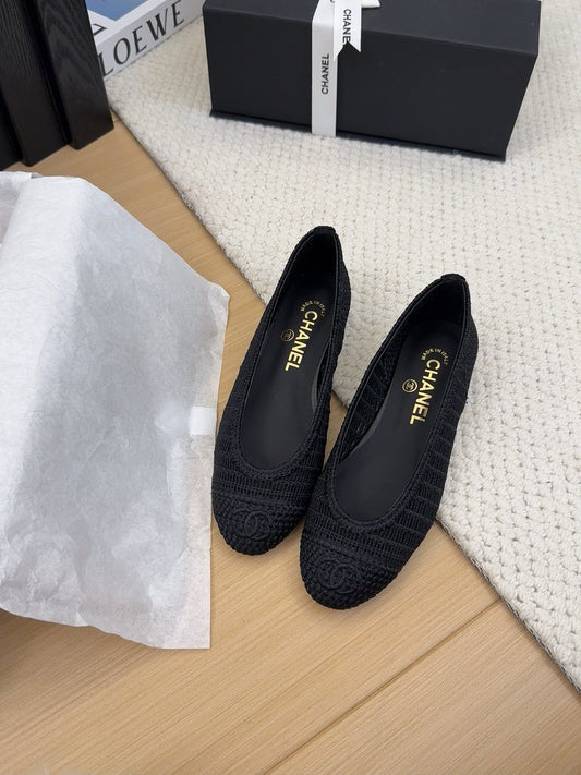 CC 25 Ballet Flat Black Raffia - 34
