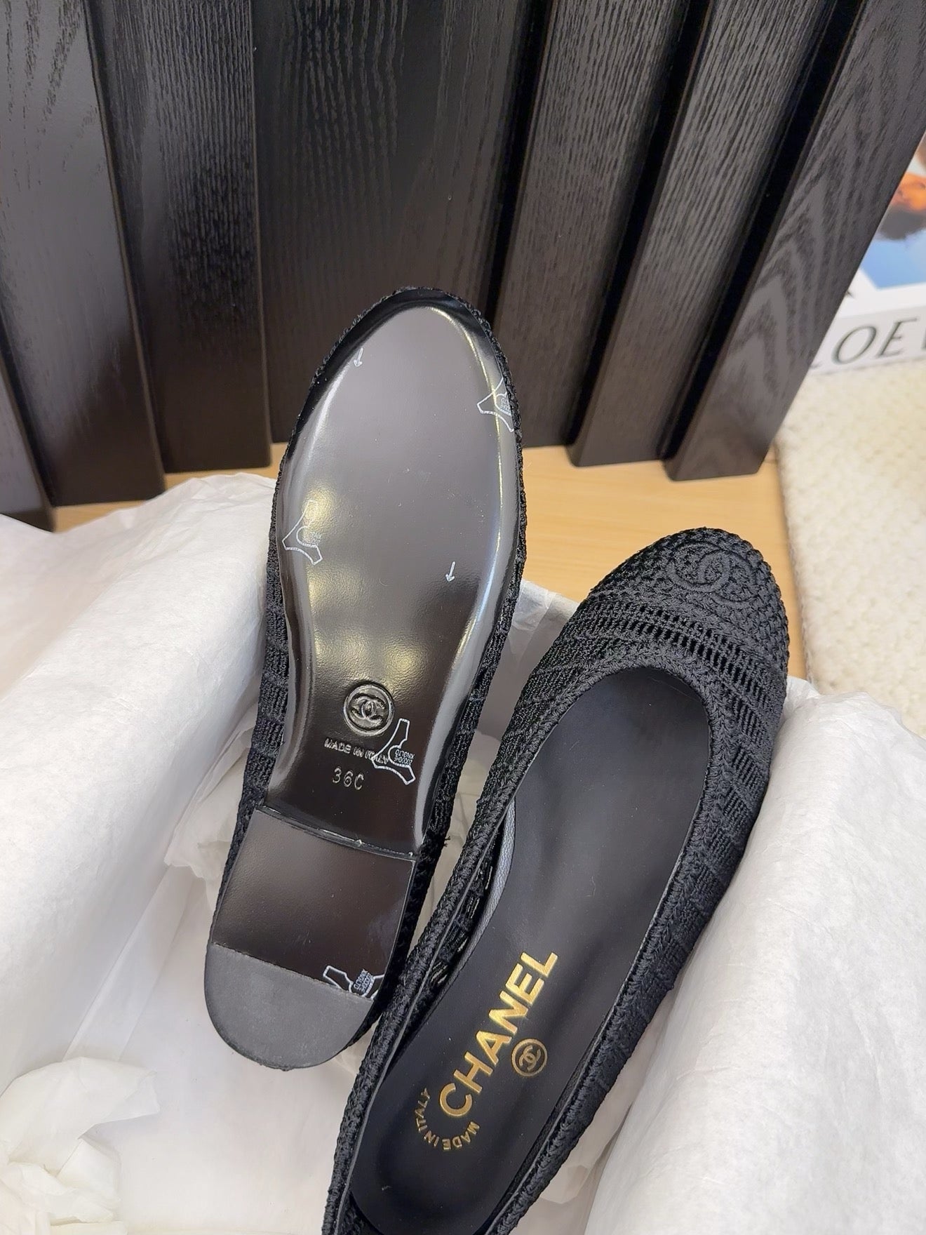 BALLERINAS IN BLACK RAFFIA - 34