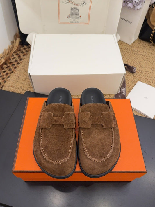 HM 25S MULE IN BROWN SUEDE - 35