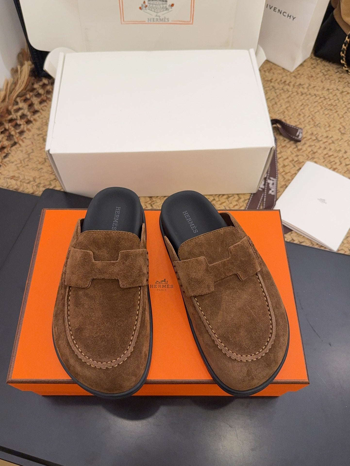 HM 25S MULE IN BROWN SUEDE - 35