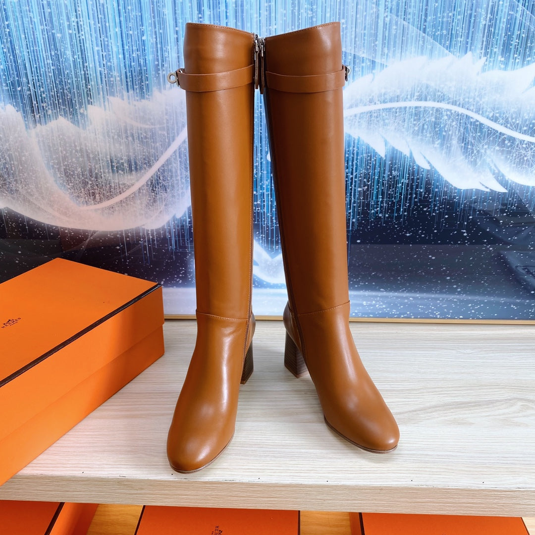 STORY BOOT 7 CM IN BRONZE BROWN LAMBSKIN - 35
