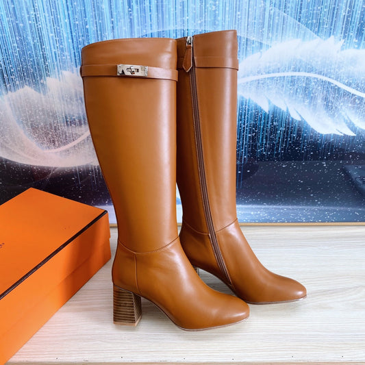 STORY BOOT 7 CM IN BRONZE BROWN LAMBSKIN - 35