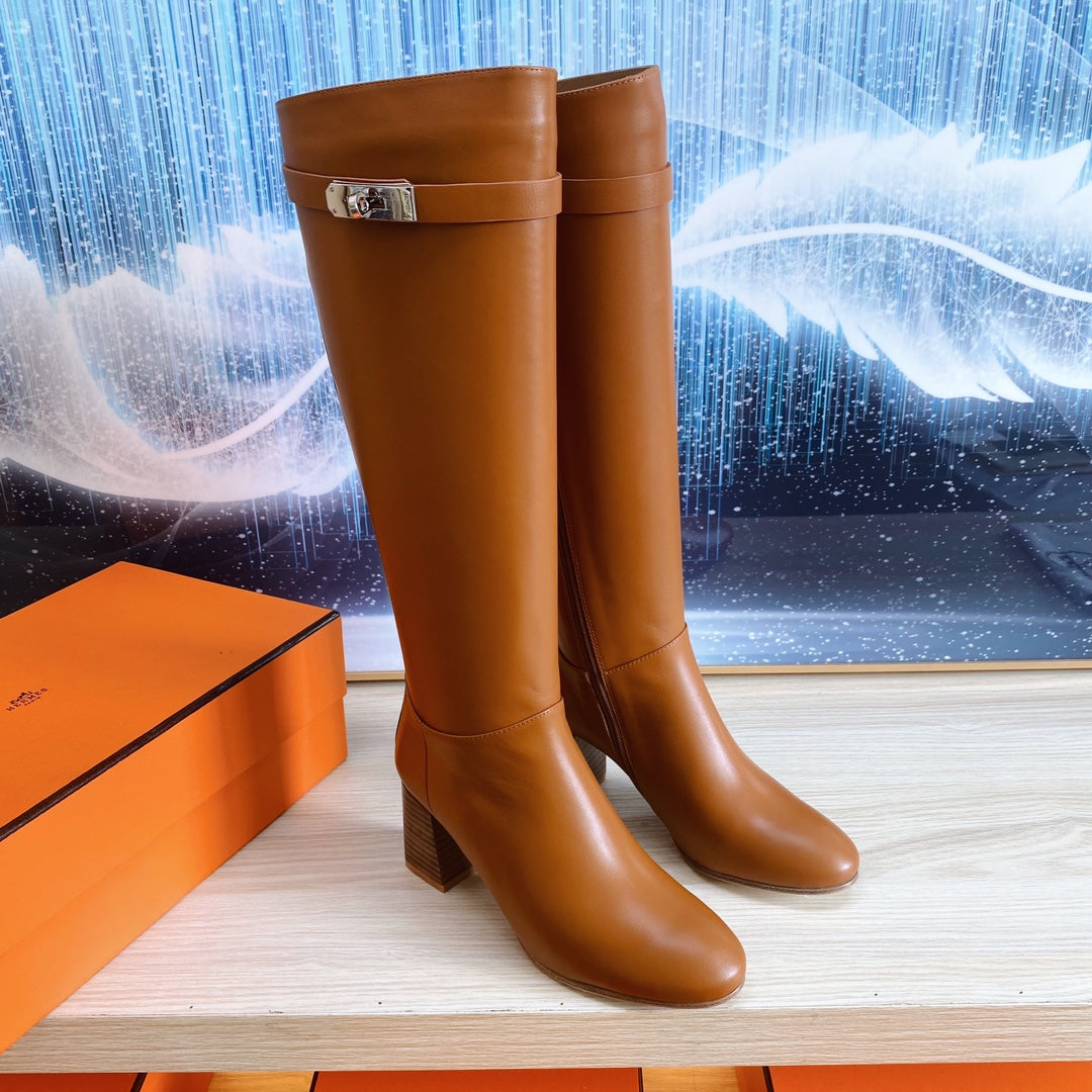 STORY BOOT 7 CM IN BRONZE BROWN LAMBSKIN - 35