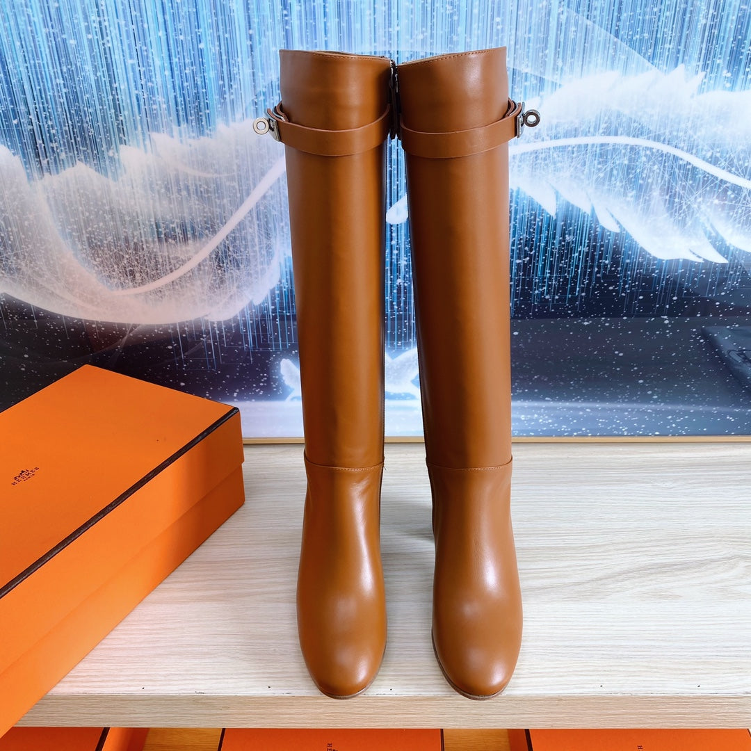 STORY BOOT 7 CM IN BRONZE BROWN LAMBSKIN - 35