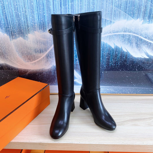 ЧЕРЕВИКИ STORY BOOT 7 CM З ЧОРНОЇ ОВЕЧОЇ ШКІРИ - 35