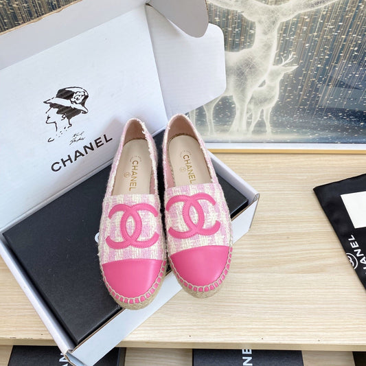 CC ESPADRILLES PLATFORM IN PINK TWEED - 34