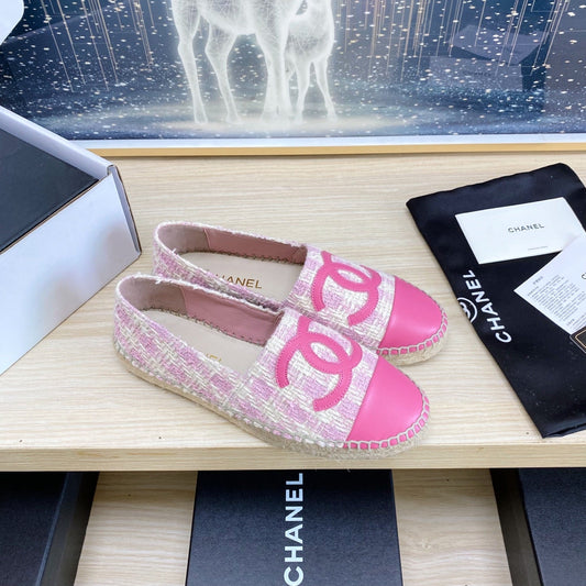 CC ESPADRILLES PLATFORM IN PINK TWEED - 34