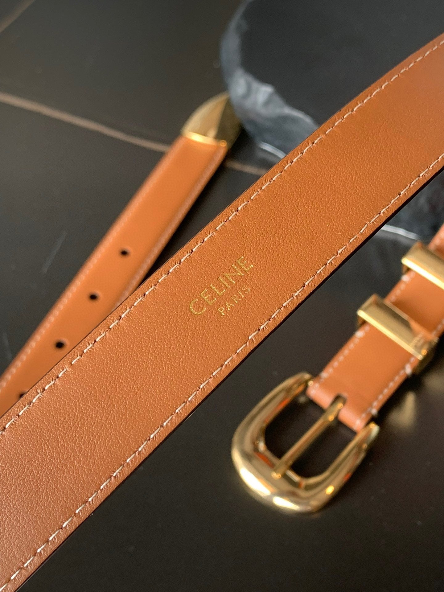 Medium Western Belt 25mm In Brown Calfskin Ghw - 30