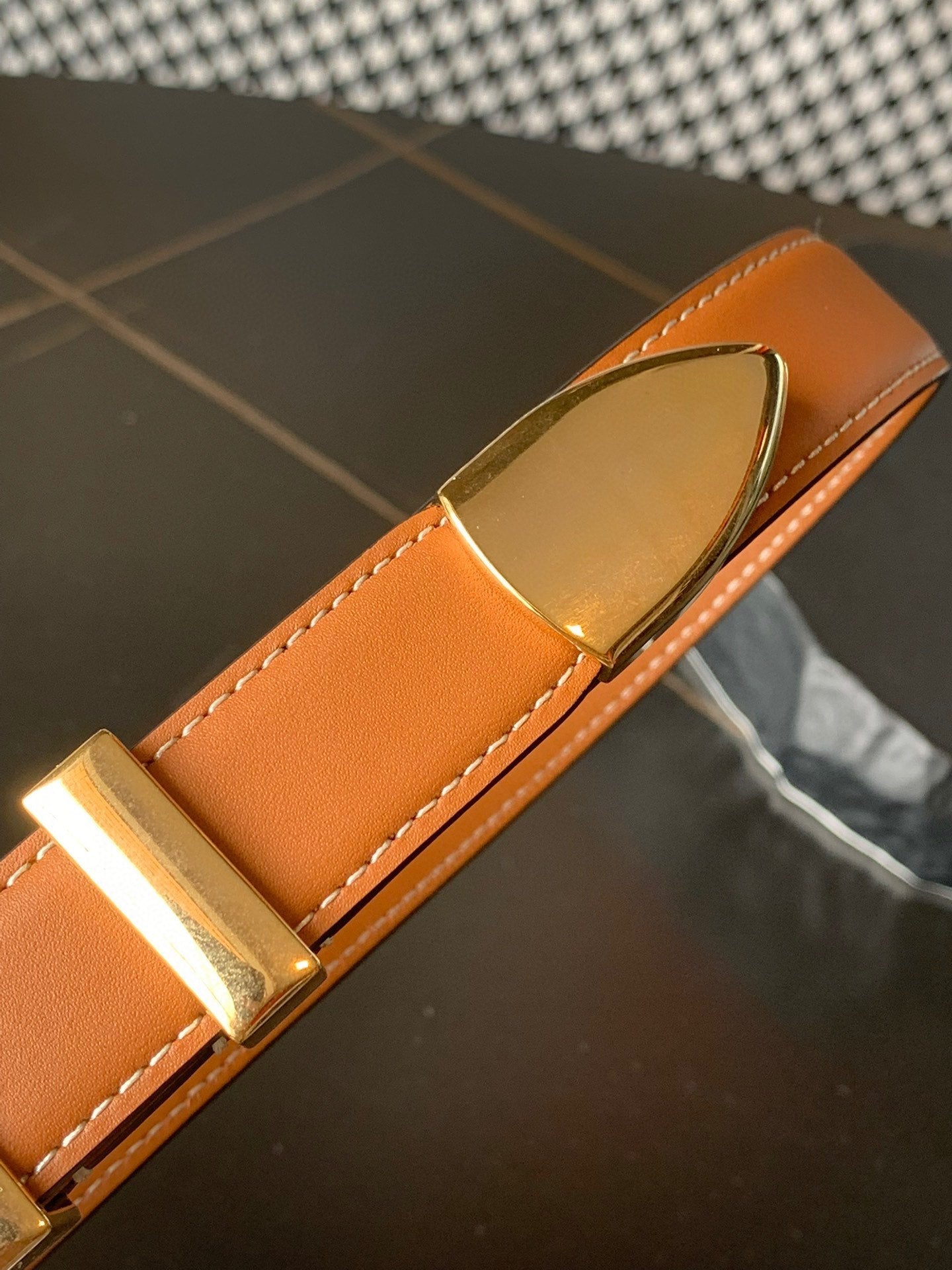 Medium Western Belt 25mm In Brown Calfskin Ghw - 30