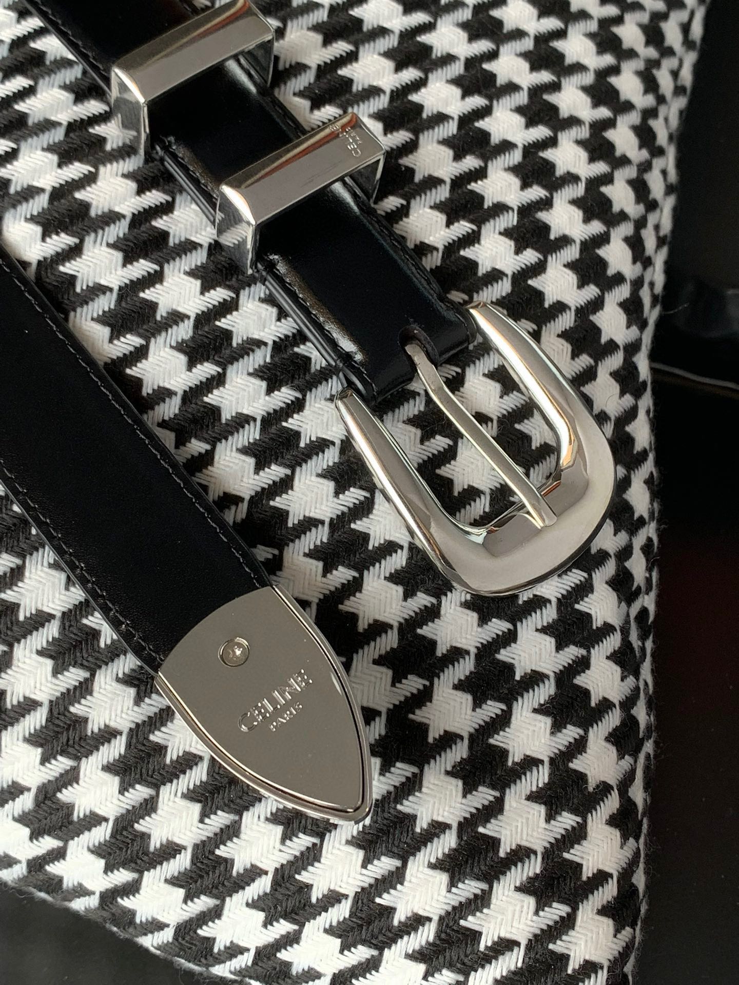 BELT 25MM MEDIUM WESTERN IN BLACK CALFSKIN WITH SILVER BUCKLE - 30