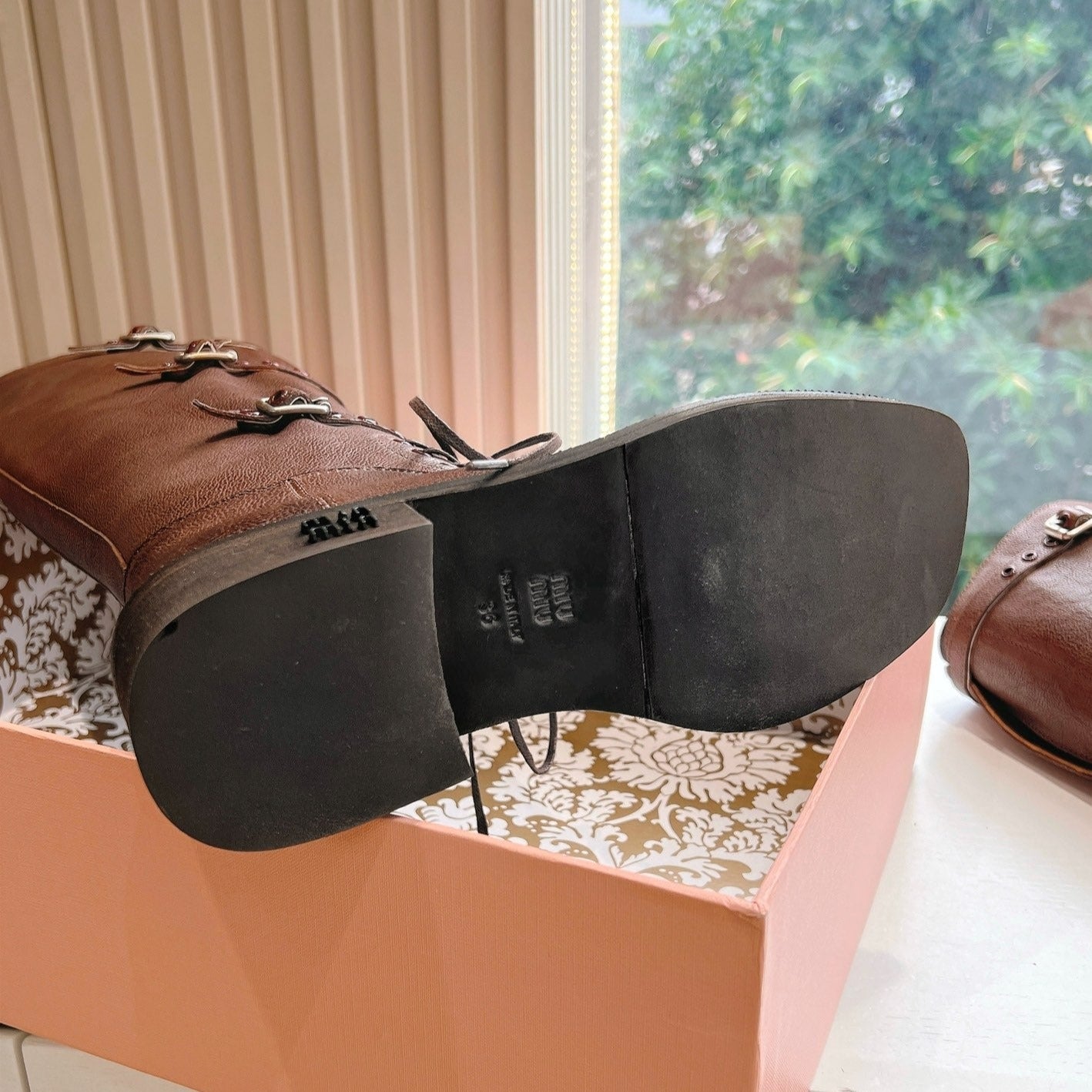 Army Boots Caramel Color Cowhide - 35
