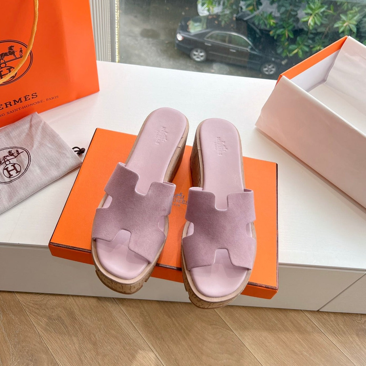 EZE 65 SANDAL PASTEL PINK SUEDE - 34