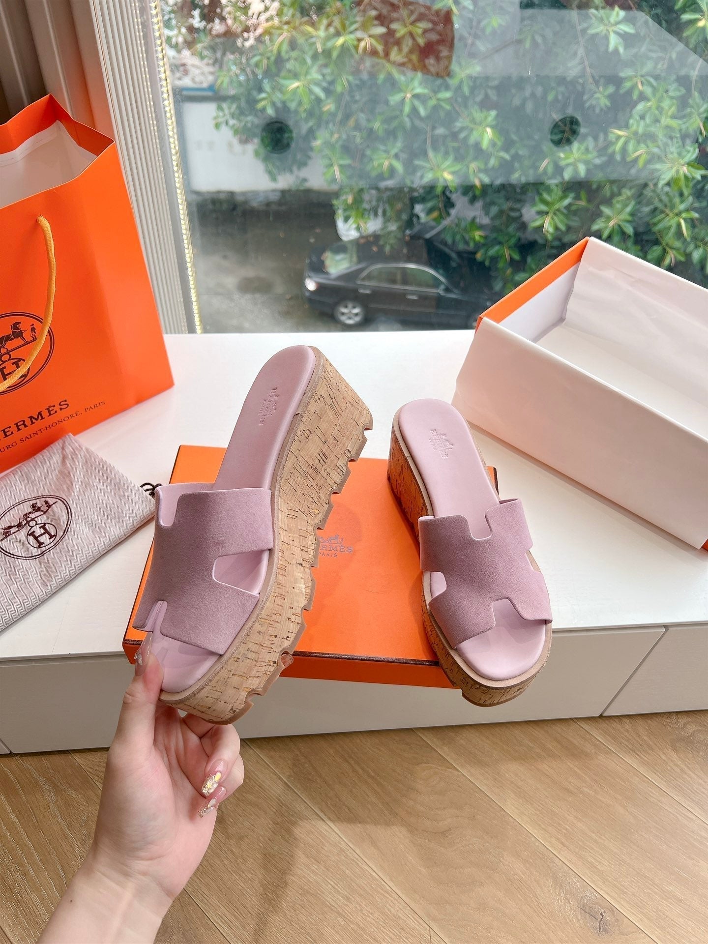 EZE 65 SANDAL PASTEL PINK SUEDE - 34